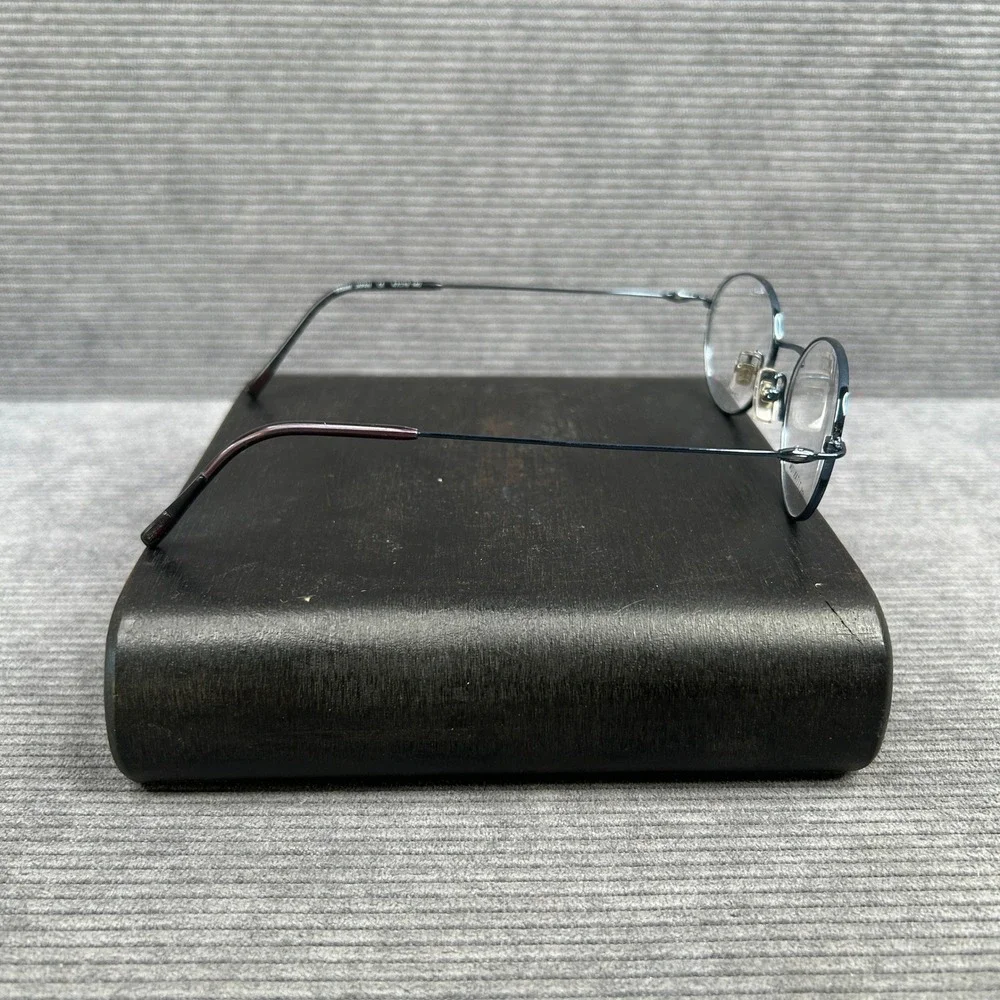 Calvin Klein 545 Blue Titanium Oval Y2k Eyeglasses Frames 47-19-140 Japan
